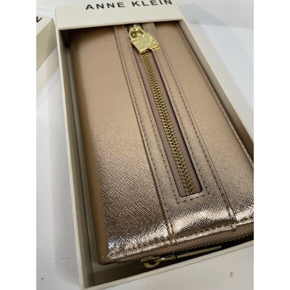 Anna Klein Wallet, Rose Gold, Pink, Pocketbook, Purse New, In Box - Picture 2 of 12